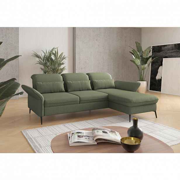 Sit & More ROHOVÁ SEDAČKA, textil, olivově zelená