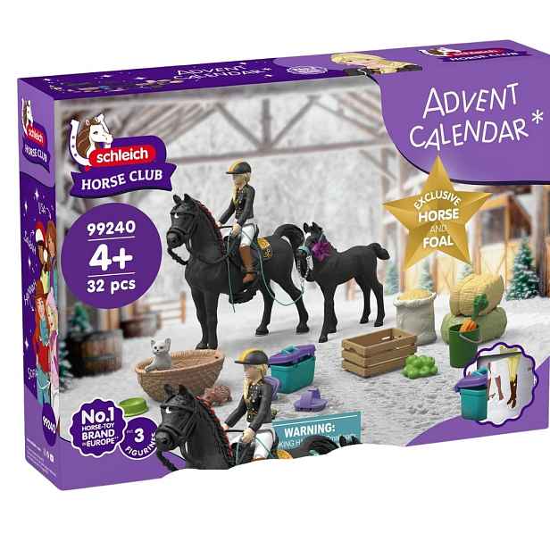 Adventní Kalendář 2026 Koně Figurky 32 Dílků 24 Okének Pro Děti 5+