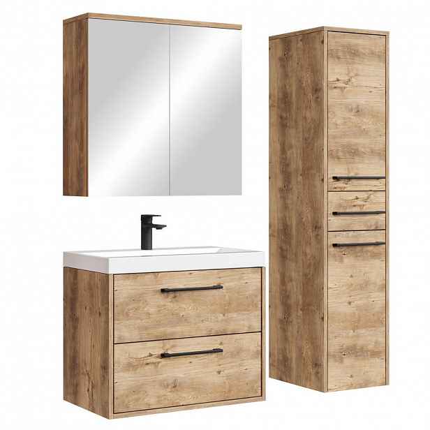 Badplaats KOUPELNOVÁ SESTAVA Florence 4 díly kaštanový dub - 60 x 35 x 51 cm