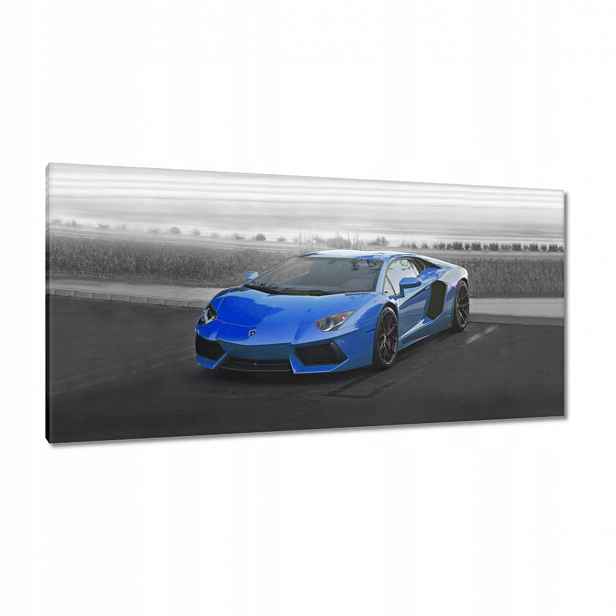 Obrazy 115x55 Modré sportovní auto