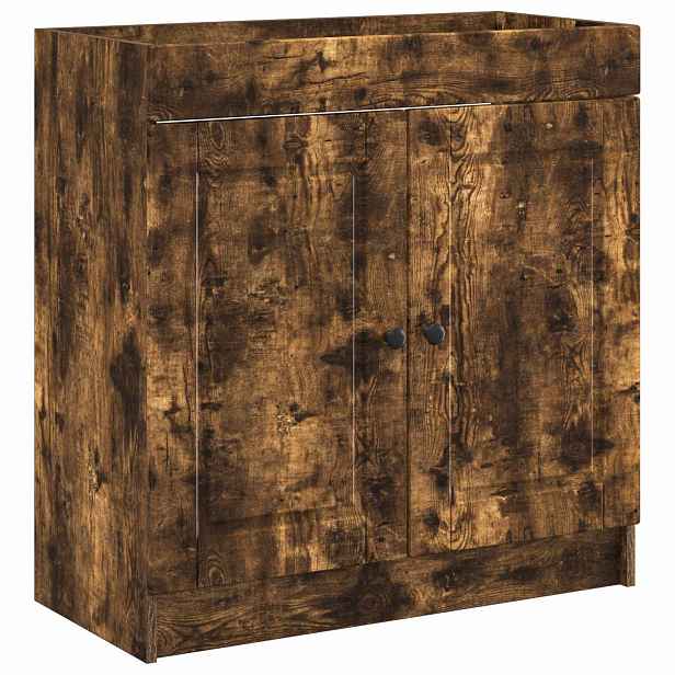 vidaXL Koupelnová skříňka pod umyvadlo Kouřový dub 56 x 37,5 x 81 cm