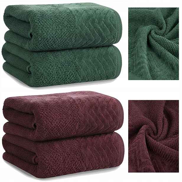 Sada koupelnových ručníků 4ks 500gsm 2x50x90 2x70x140 Vánoční