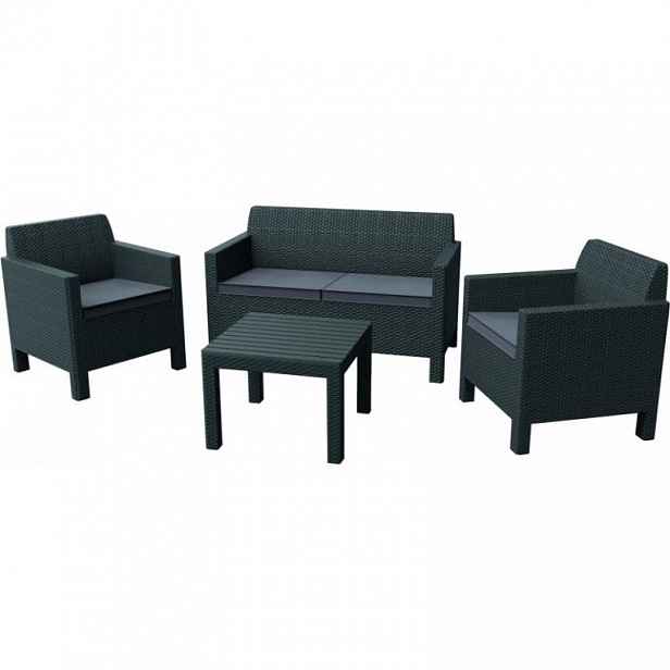 Allibert ORLANDO + SMALL TABLE Zahradní set - grafit