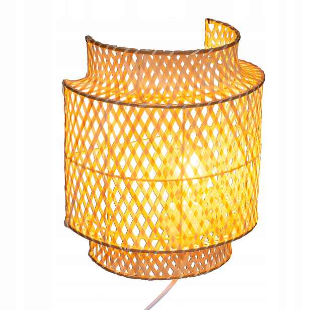 Stolní lampa Liby, 28 cm, bambusová