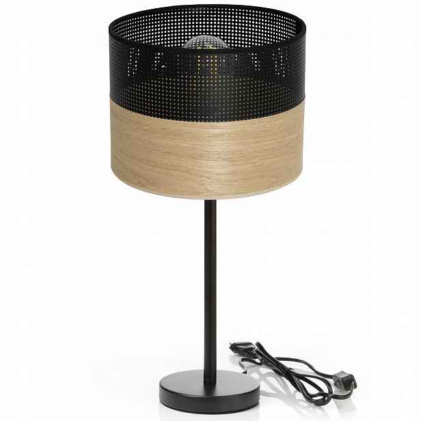 Noční Lampa Se Stínítkem A Dírkou Do Kanceláře E27 Černá Polská