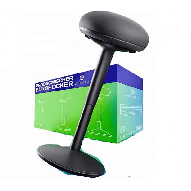 Ergonomická kancelářská stolička Wohnperle 2v1 černá