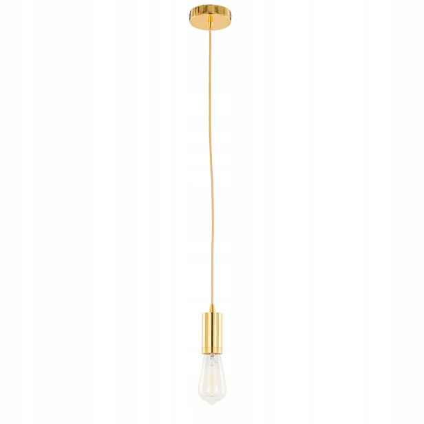 Italux Závěsná lampa Moderna zlatá E27 1x60W nastavitelná 150 cm IP20
