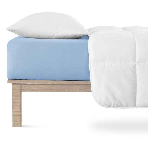 Modré napínací prostěradlo jersey 140x200 cm Boxspring – Andrea Simone