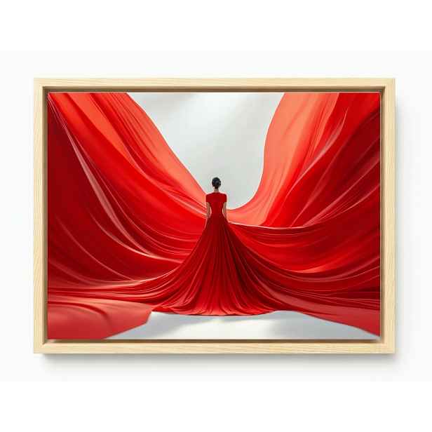 Obraz Rám Americký Box Žena Dívka Silueta Postava Červená 80x60