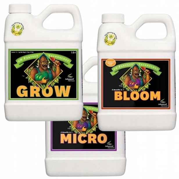 Sada Advanced Nutrients Grow Micro Bloom 3x 500ML s formulí pH Perfect
