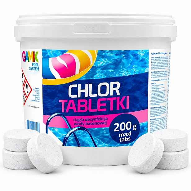 Tablety Long Tabs 5 Kg Chlor 200 G 25 Ks Pro Nepřetržitou Dezinfekci Bazénu