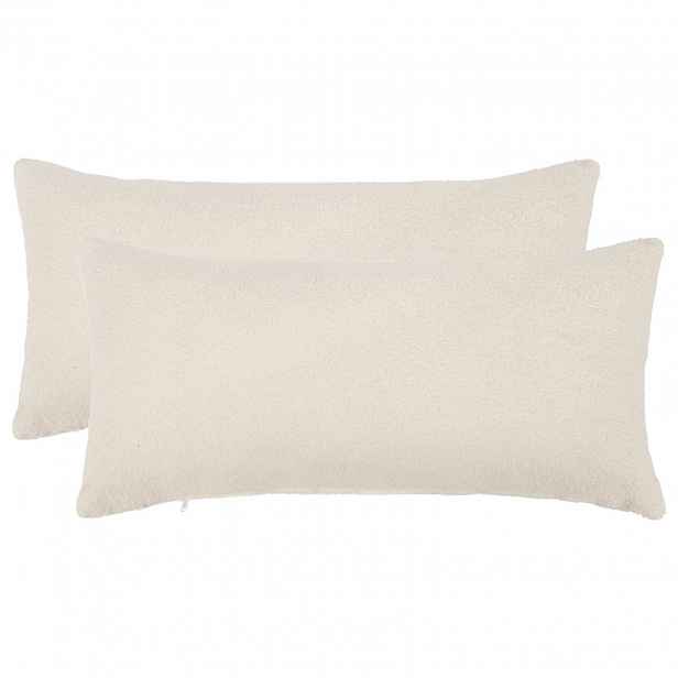 vidaXL Povlak na polštář 2 pcs HEERLEN Krémová 40 x 70 cm Bouclé