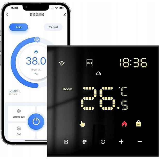 Inteligentní WiFi termostat Miucda pro podlahové vytápění a kotle