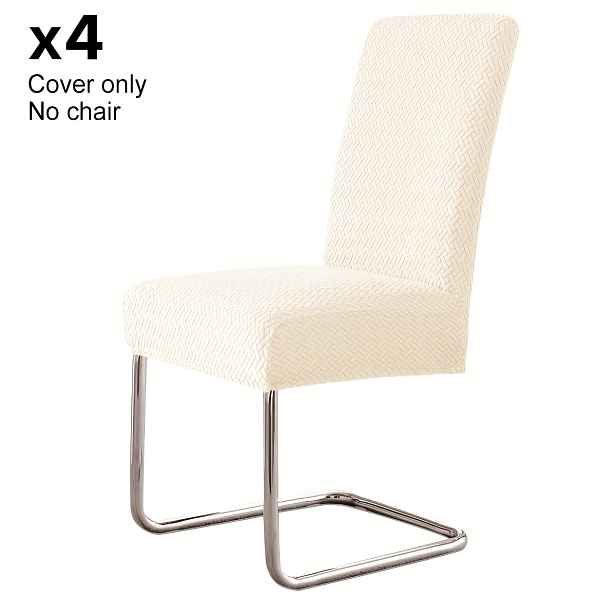 TEMU 4/6 ks Domácí Hotelové Pružné T-Jacquard Kryty na Židle s Kovovými , Kryty na Jídelní Židle