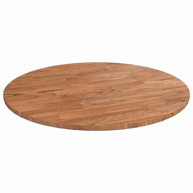 vidaXL Kulatá stolní deska světle hnědá Ø40x1,5cm ošetřený masivní dub
