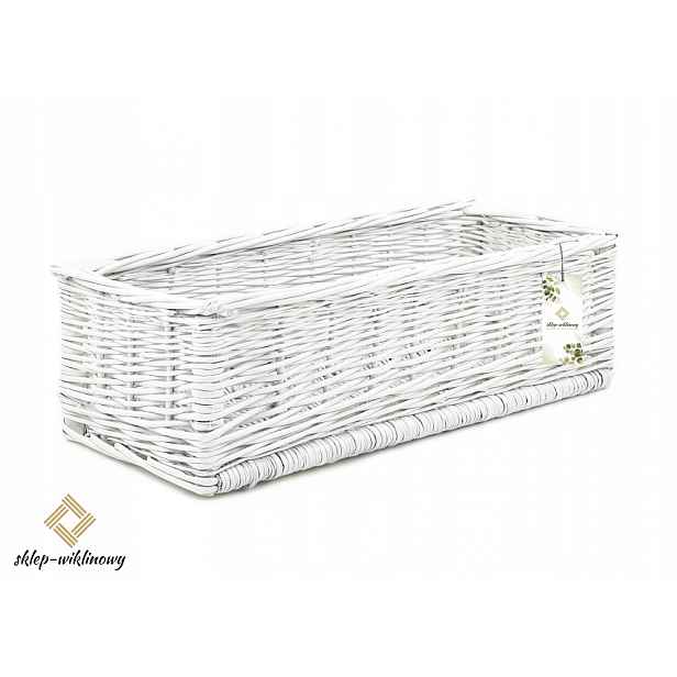 Balkonová skříňka na květiny Balkonový Truhlík Bílý koš na květiny 50 cm
