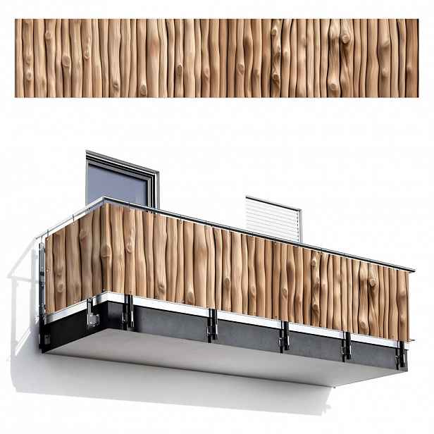 MuchoWow BALKONOVÁ ZÁSTĚNA Dřevo - stonek - světle hnědý 500x100 cm