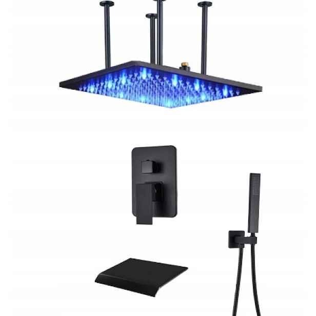 Podomítkový Set Vodopád Dešťová Sprcha 60 cm Led