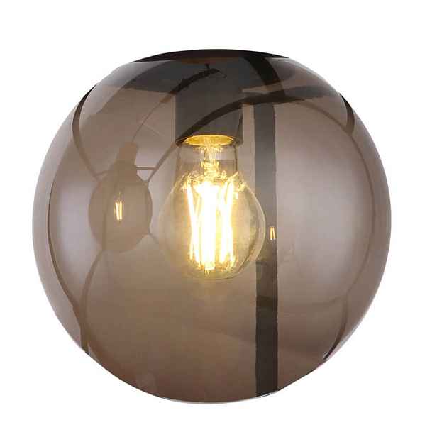 Kulaté stínidlo z kouřového skla pro retro lampu