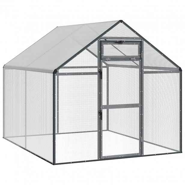 vidaXL Ptačí klec Antracitová 181,5 x 221 x 173,5 cm
