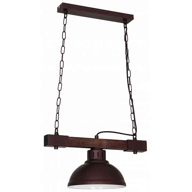 Závěsná stropní lampa Hakon tmavě hnědá 1xE27 industriální do kuchyně