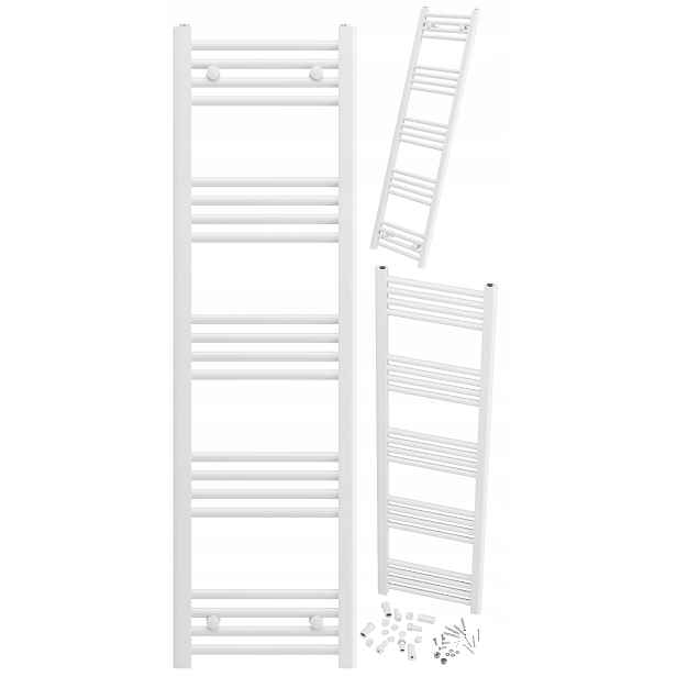 Koupelnový Radiátor Bílý Žebříkový 40x140 cm Moderní Radiátor Breno