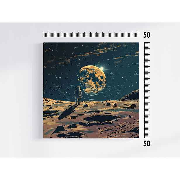 Obraz Na Plátně Canvas Space Art Kosmos Astronauta Měsíc Planeta 50x50