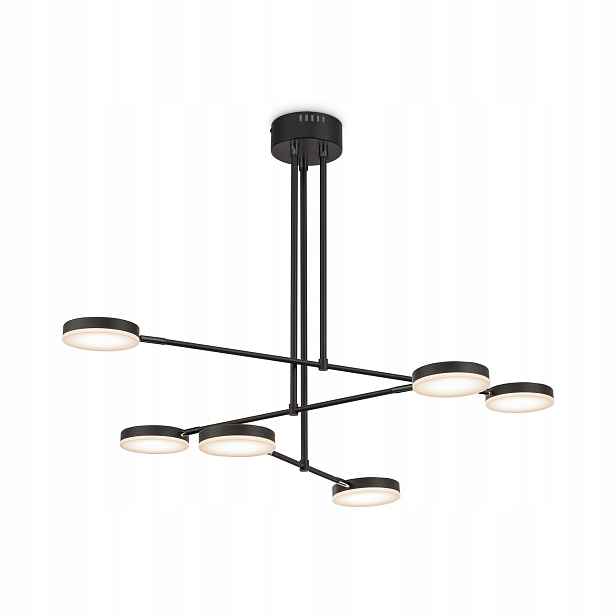 stropní svítidlo Led černá, minimalistická, teplé světlo, 6 bodů Maytoni