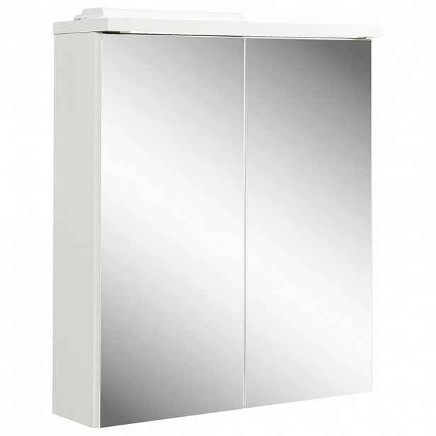 Xora ZRCADLOVÁ SKŘÍŇKA, vysoce lesklá bílá, bílá, 60/68/20 cm