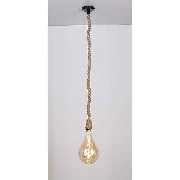 Závěsná lampa E27 100cm hnědý kabel
