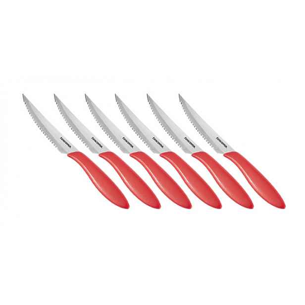 Tescoma Nůž steakový Presto 12 cm, 6 ks, červená