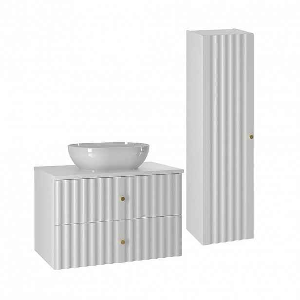 Petits-meubles KOUPELNOVÝ NÁBYTEK 80.6cm Izae 2er-Set Bílá