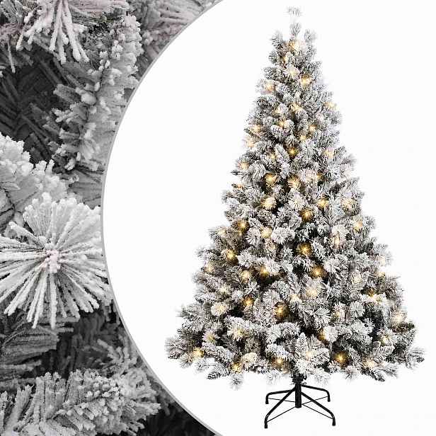 vidaXL Umělý Skládací Vánoční Strom 120 cm 150 LED Teplá bílá PE a PVC