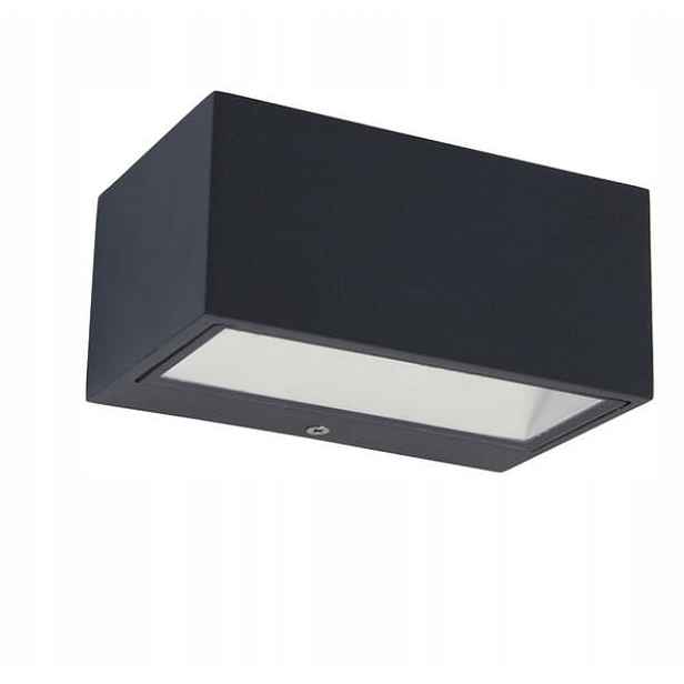 Venkovní nástěnné svítidlo Gemini led 10W 500 lm IP54 antracit Lutec