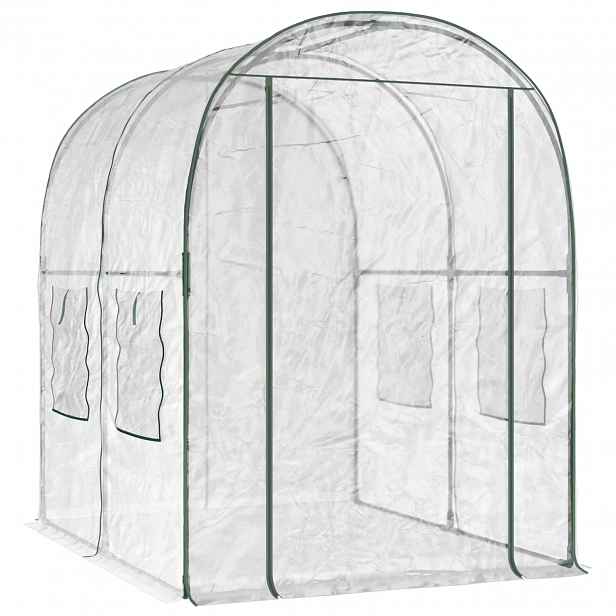 vidaXL Skleník s rámem 160 x 200 x 192,5 cm PVC Transparentní