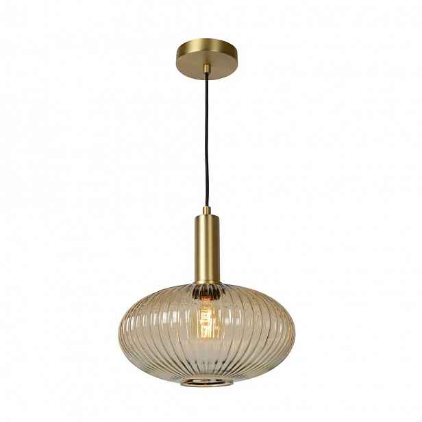 Žlutá závěsná lampa Maloto s teplým leskem nad stůl 30/62/Lucide