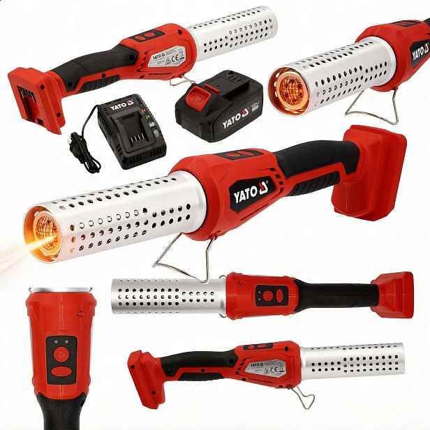 Set Zapalovač Na Gril 18V 600°C 200 l/min +4AH Aku Yato YG-20106