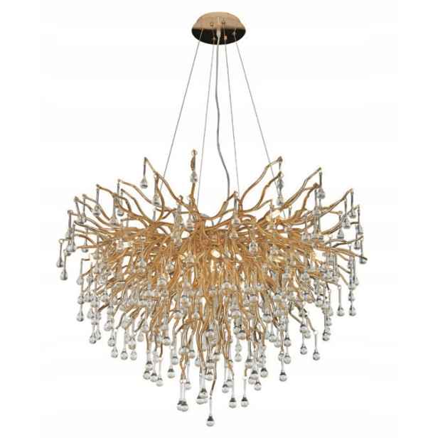 Slimetree Moderní lustr Větve Strom 60 cm zlatý G9