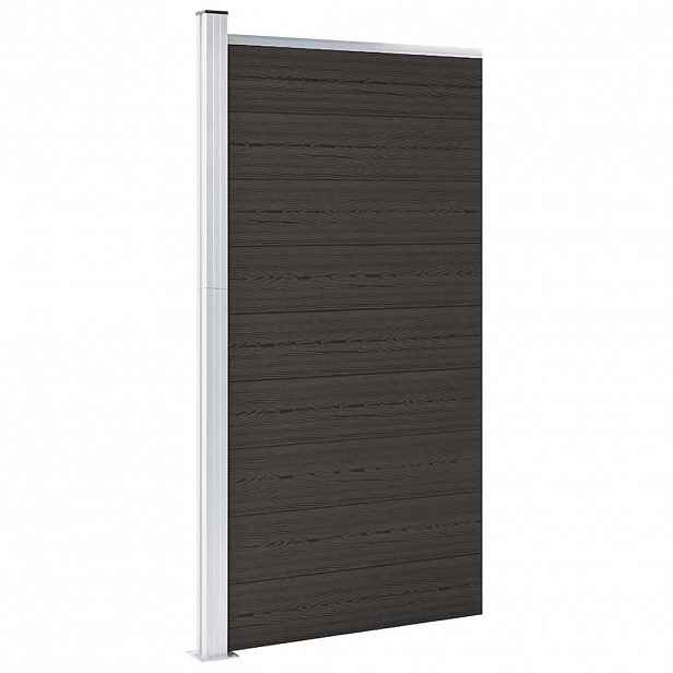 vidaXL Plotový dílec WPC 95 x 186 cm černý