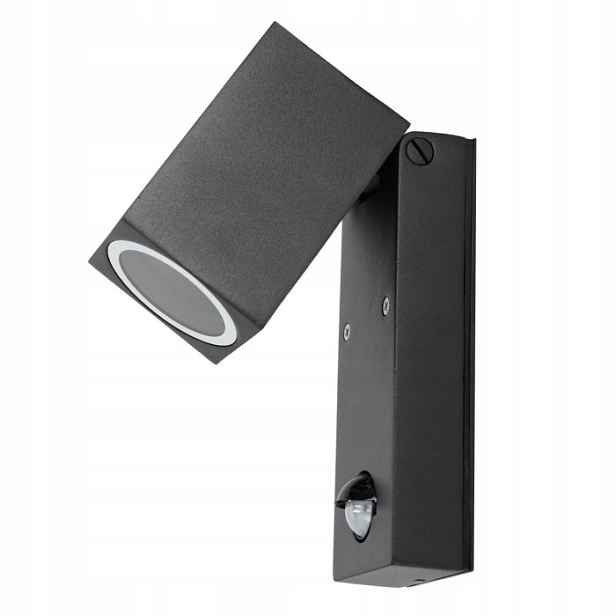 Zahradní nástěnné svítidlo Venkovní fasádní Led lampa GU10 IP44 Černá Senzor
