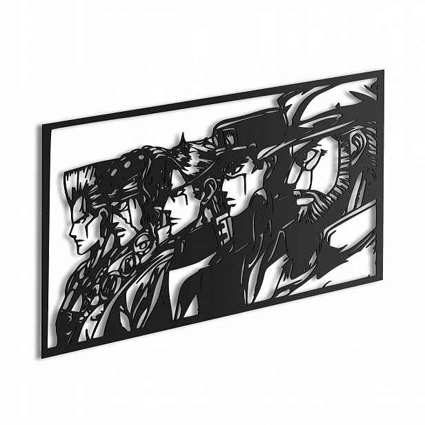 Dřevěný 3D obraz JoJo's Stardust Crusaders Nástěnná Dekorace Dárek XL