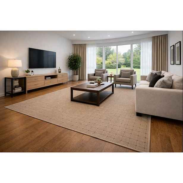 Kusový koberec Udinese béžový new čtverec, 150x150, béžová, chodba / předsíň, Condor Carpets