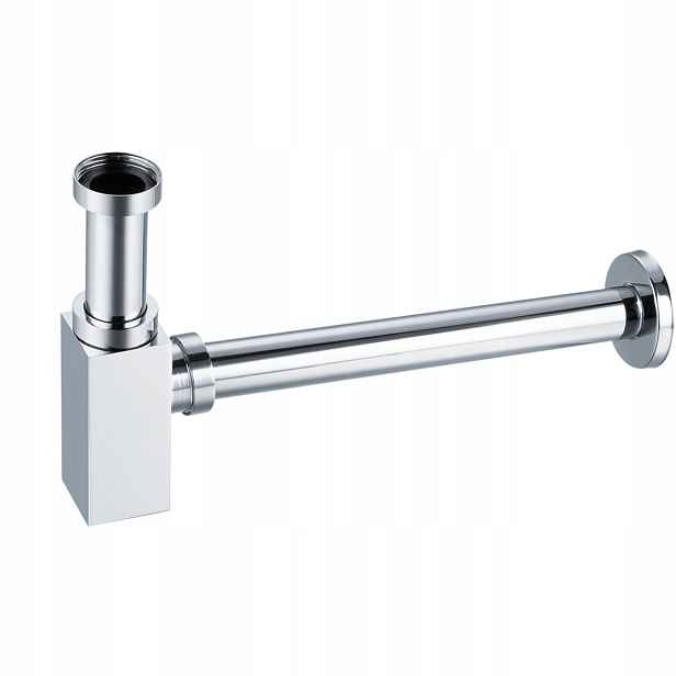 Umyvadlový Sifon Čtvercový Lahvový Chrom model 1 Aquauno