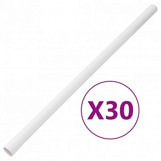 vidaXL Kabelové lišty s klipy Ø 32 mm 30 m PVC