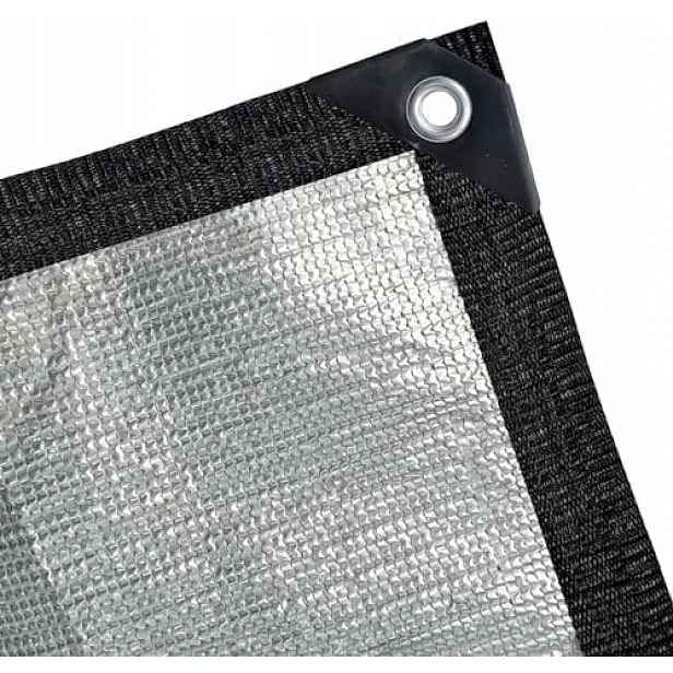 Stínící tkanina BeGrit Aluminet 3x4 m 99% Uv odrazová stříbrná pro zahradu
