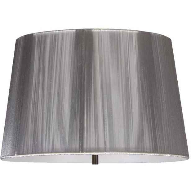 Stříbrné stínidlo 35x22cm pro stojací lampu Gillenia