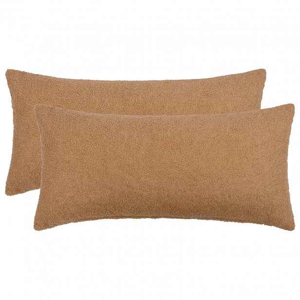 vidaXL Povlak na polštář 2 pcs HEERLEN Béžová 40 x 70 cm Bouclé
