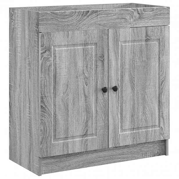 vidaXL Koupelnová skříňka pod umyvadlo Šedý Sonoma 78,5 x 37,5 x 81 cm