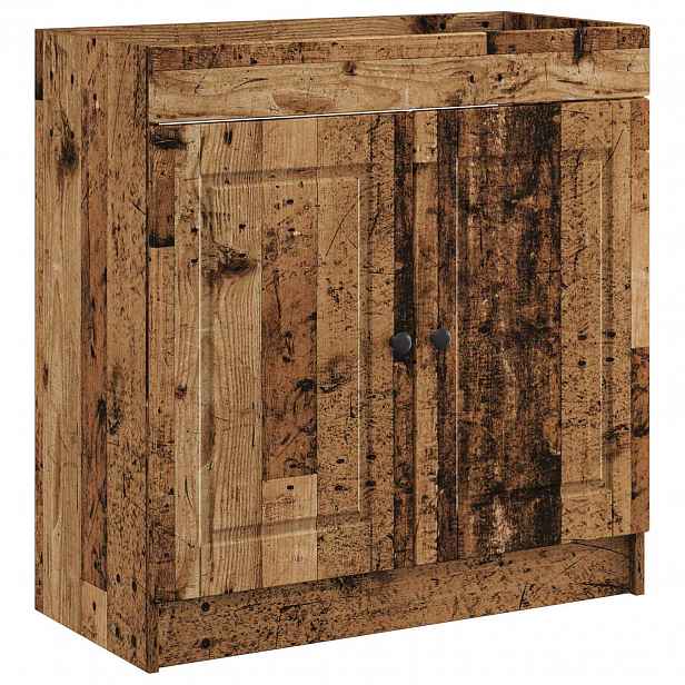 vidaXL Koupelnová skříňka pod umyvadlo Staré dřevo 78,5 x 37,5 x 81 cm