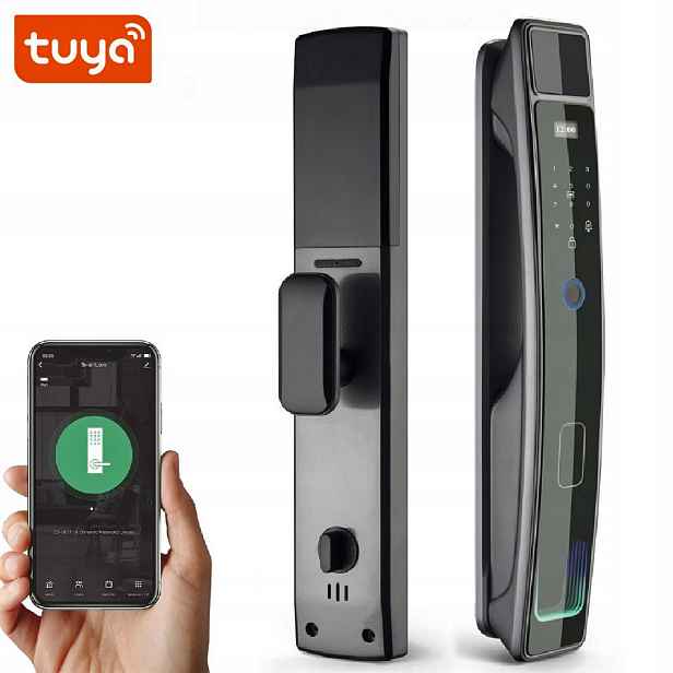 Elektronický zámek dveří WiFi Klika Pin kód Rfid Otisk prstu Tuya